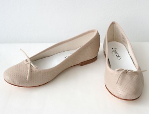 Beige Perforated Repetto: $188