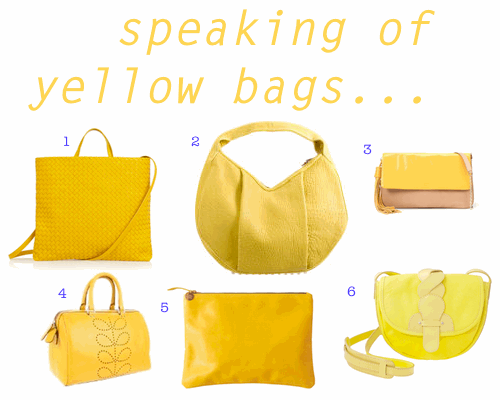 grechen's favorite yellow bags