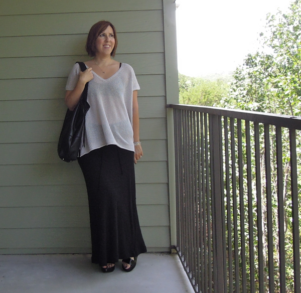 james perse skirt, vkoo oversized tee, robert clergerie pepo sandals, fashion blogger outfit