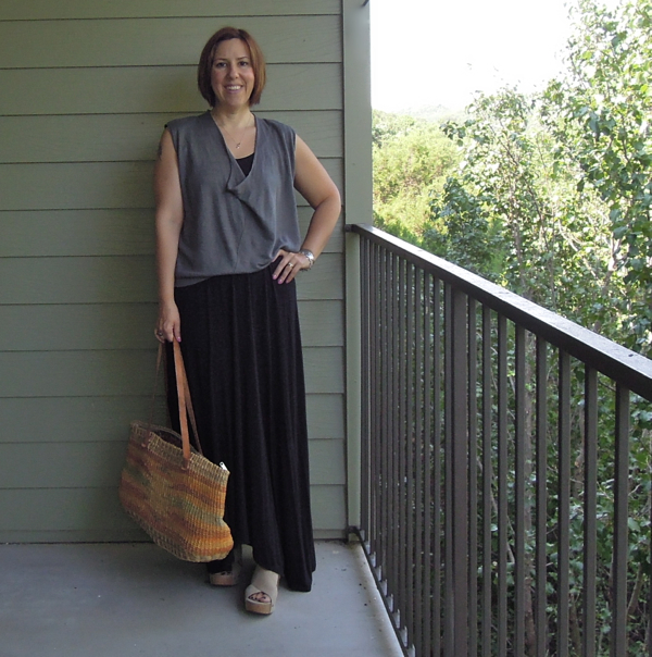 t by alexander wang dress review, inhabit ny linen top, fashion blogger outfit, maxi dress