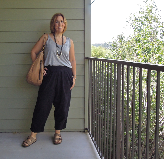 black crane carpenter pants review, everlane ryan tank, jas mb bag, fashion blogger outfit