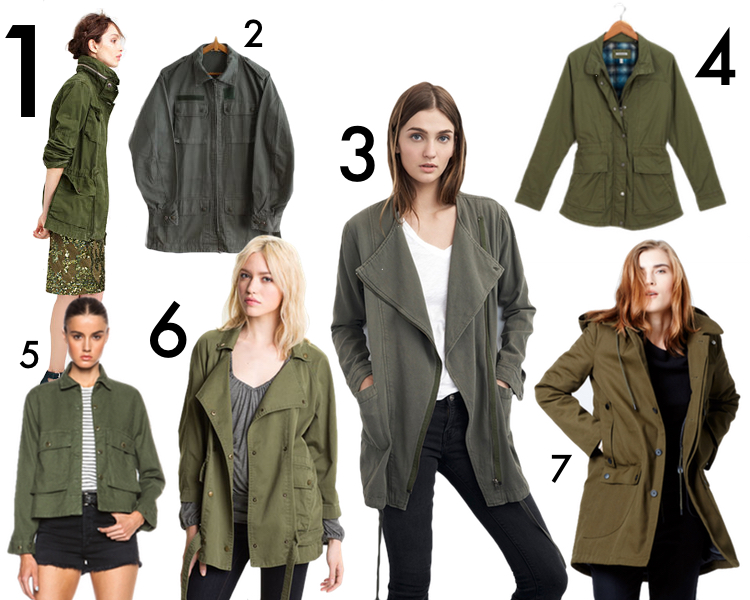 fall shopping olive military jackets made in the US