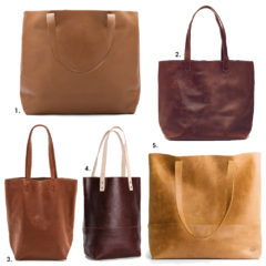 ethical leather totes
