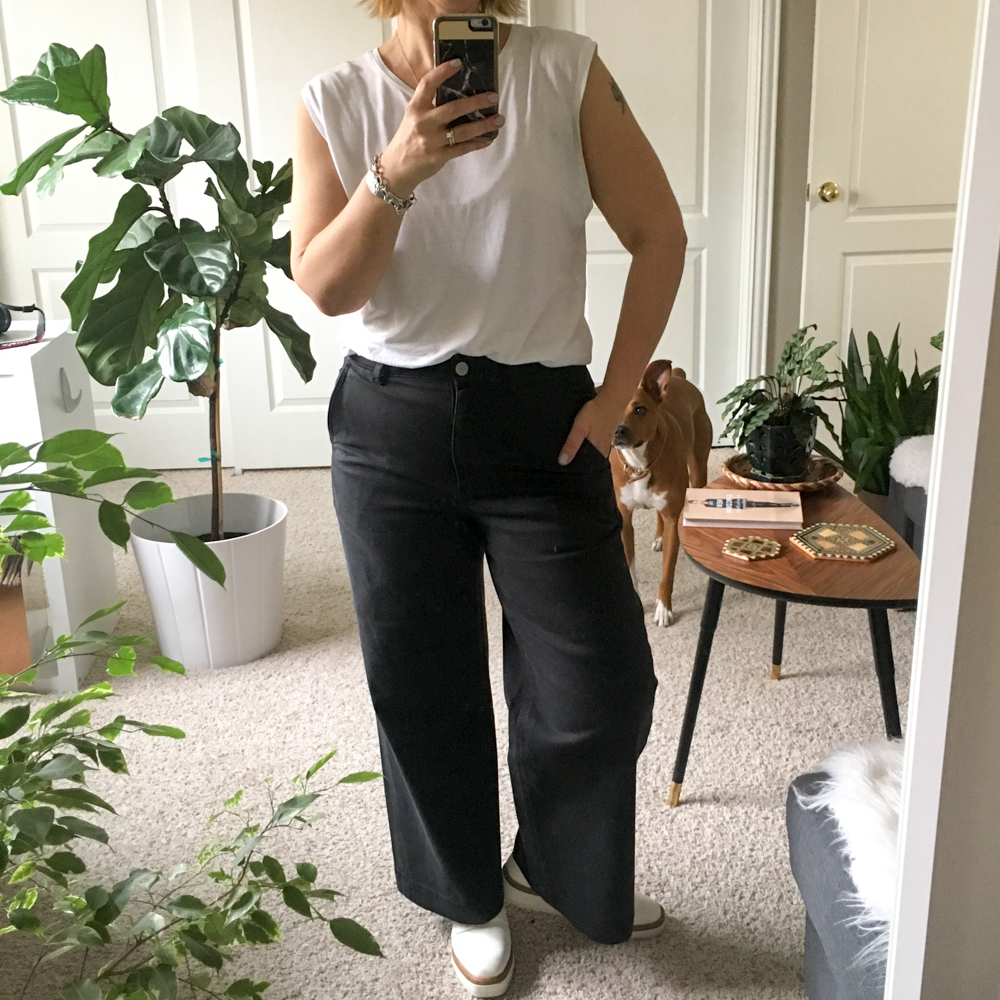 everlane cropped wide leg pant review