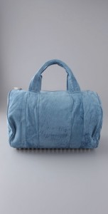 alexander wang distressed blue denim coco duffel bag at shopbop exclusive