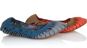 bloch twisted leather ballet flats