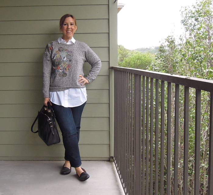outfit madewell oversized blouse, etoile isabel marant sweatshirt, ugg loafers, 3.1 phillip lim ryder satchel, fashion blogger