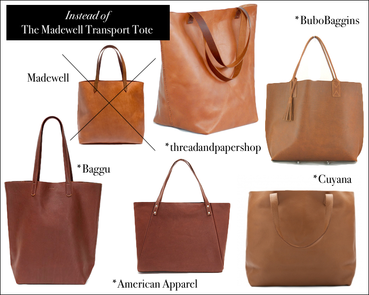 made in US leather tote