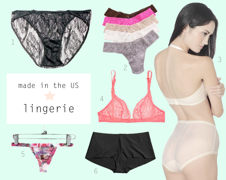 lingerie made in the US, made in the US panties, made in the US bras