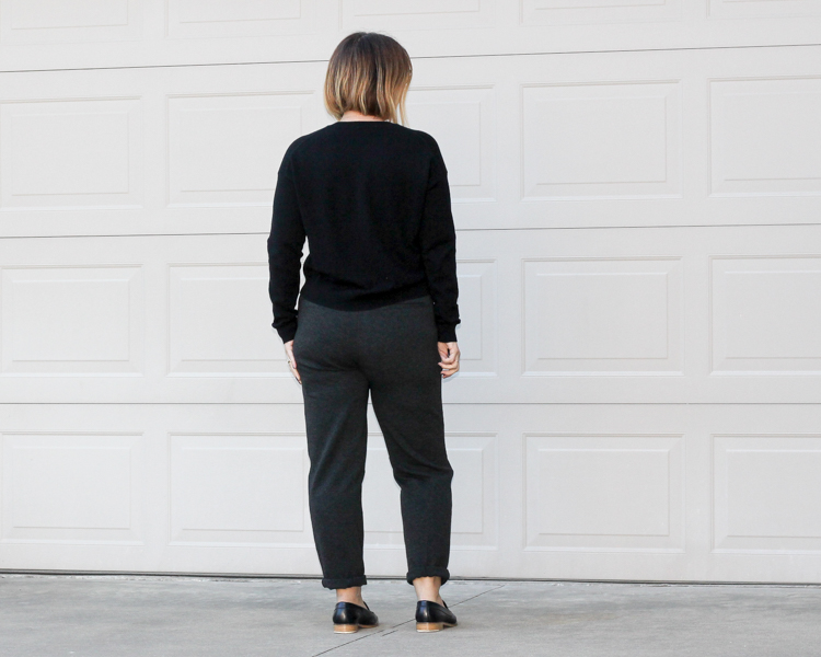everlane cropped cashmere outfit review