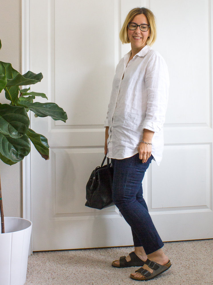 Outfit | Everlane Relaxed Linen Shirt A Year Later